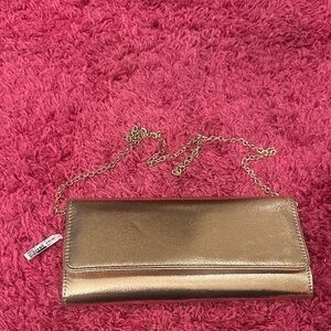 Elegant Rose Gold Chain Clutch